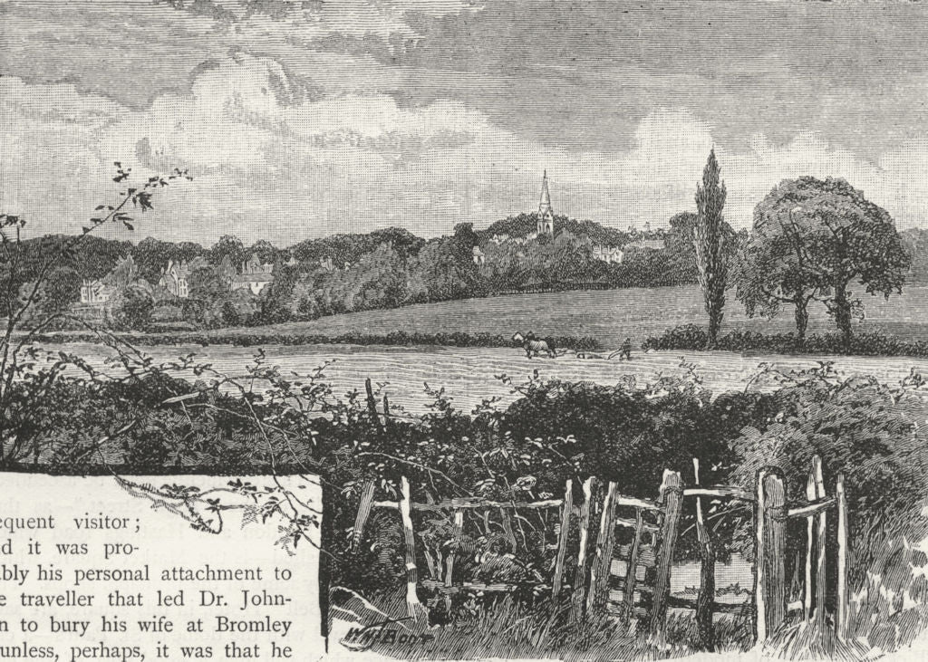 BICKLEY. Bickley, from the distance 1888 old antique vintage print picture